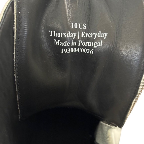 Thursday Boot Company Leather Combat‎ Boots in Ecru White Sz 10 Chunky Lug Sole - Picture 11 of 12